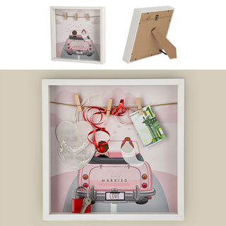 Bilderrahmen DIY Geldgeschenk Hochzeit / Geburtstag / Weihnachten Jahrestag Brautpaar Hochzeitspaar Rahmen Geschenk Wäscheklammer