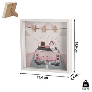 Bilderrahmen DIY Geldgeschenk Hochzeit / Geburtstag / Weihnachten Jahrestag Brautpaar Hochzeitspaar Rahmen Geschenk Wäscheklammer