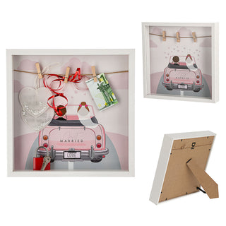 Bilderrahmen DIY Geldgeschenk Hochzeit / Geburtstag / Weihnachten Jahrestag Brautpaar Hochzeitspaar Rahmen Geschenk Wäscheklammer