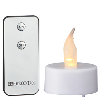 LED Teelicht 10er Set weiß Fernbedienung inkl. Batterien flackernd Kerzen Teelichter