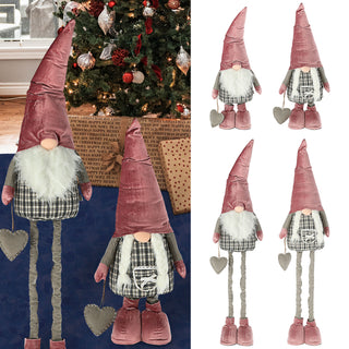 Wichtelfrau / -mann "Pinki" Wichtel Teleskopbeine max. H120cm zum Hinstellen Wichtelmännchen Weihnachtswichtel Zwerg Adventsdeko Weihnachtsdeko