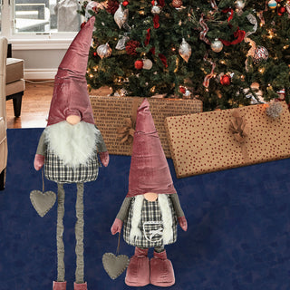 Wichtelfrau / -mann "Pinki" Wichtel Teleskopbeine max. H120cm zum Hinstellen Wichtelmännchen Weihnachtswichtel Zwerg Adventsdeko Weihnachtsdeko