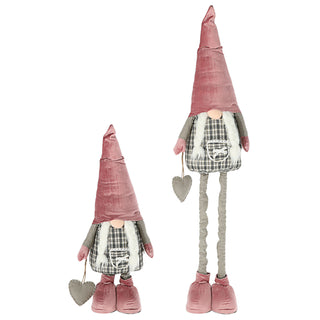 Wichtelfrau / -mann "Pinki" Wichtel Teleskopbeine max. H120cm zum Hinstellen Wichtelmännchen Weihnachtswichtel Zwerg Adventsdeko Weihnachtsdeko