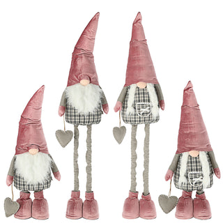 Wichtelfrau / -mann "Pinki" Wichtel Teleskopbeine max. H120cm zum Hinstellen Wichtelmännchen Weihnachtswichtel Zwerg Adventsdeko Weihnachtsdeko