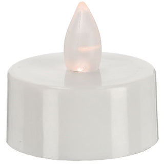 LED Teelichter Box 24er Set flackernd Kerzen Teelicht weiß Kunststoff flammenlos