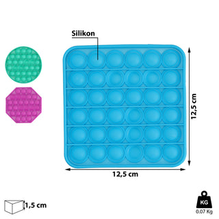 3/4x Bubble-Toy Rainbow / Form farbig Silikon Puzzle Spielzeug sensorisch Knalleffekt Bubbles
