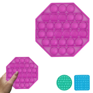 3/4x Bubble-Toy Rainbow / Form farbig Silikon Puzzle Spielzeug sensorisch Knalleffekt Bubbles