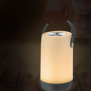 LED Leuchte Touchfunktion H19cm weiß/grau oder weiß/schwarz Outdoor IP44 H19cm Henkellampe akkubetrieben Gartenlampe