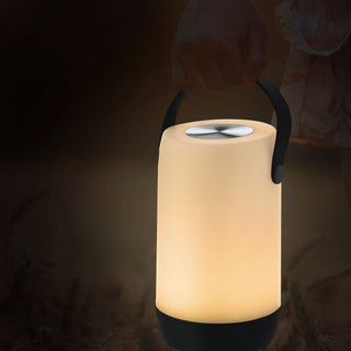 LED Leuchte Touchfunktion H19cm weiß/grau oder weiß/schwarz Outdoor IP44 H19cm Henkellampe akkubetrieben Gartenlampe