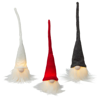 LED Wichtel 3er Set zum Aufhängen H26cm Wichtelmännchen Weihnachtswichtel Zwerg Adventsdeko Weihnachtsdeko