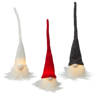 LED Wichtel 3er Set zum Aufhängen H26cm Wichtelmännchen Weihnachtswichtel Zwerg Adventsdeko Weihnachtsdeko