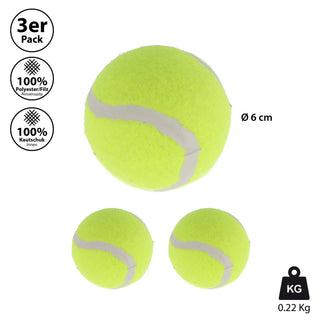 Trocknerbälle 3er Set Ø6cm Bälle Tennisbälle Trockner trocknen Kautschuk gelb Trockenzeit-Erparnis Energiesparen