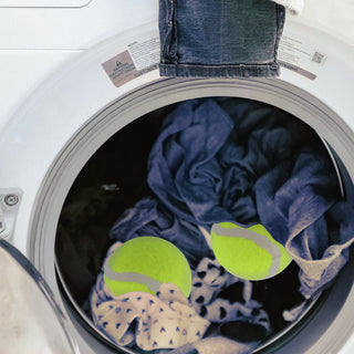 Trocknerbälle 3er Set Ø6cm Bälle Tennisbälle Trockner trocknen Kautschuk gelb Trockenzeit-Erparnis Energiesparen