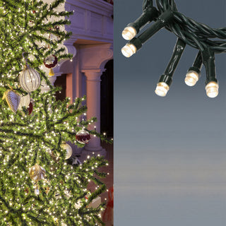 Lichterkette Outdoor 400 LEDs App steuerbar ca. 40m warmweiß Weihnachtsbeleuchtung Außenlichterkette Kette grün