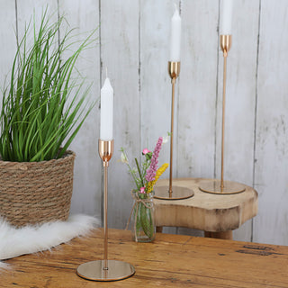 Kerzenständer Shiny Gold 28/33cm Eisen Kratzschutz Stabkerzenhalter Halter Metallständer Kerzenleuchter