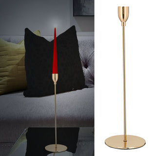 Kerzenständer Shiny Gold 28/33cm Eisen Kratzschutz Stabkerzenhalter Halter Metallständer Kerzenleuchter