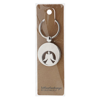 Schlüsselanhänger Schutzengel Einkaufswagenchip Metall Ø3,5cm herausnehmbar Engel Anhänger Einkaufs-Chip