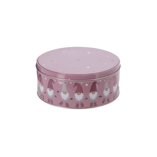 Gebäckdose Wichtel 3er Set rosa 3 Größen Weihnachtskekse Weihnachtsgebäck Keksdose Dose Weihnachtsdose