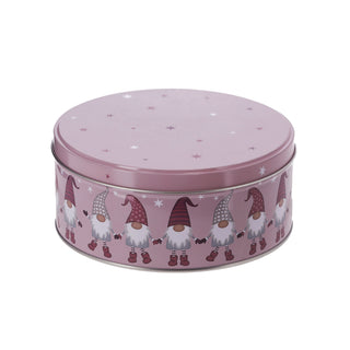 Gebäckdose Wichtel 3er Set rosa 3 Größen Weihnachtskekse Weihnachtsgebäck Keksdose Dose Weihnachtsdose