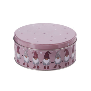Gebäckdose Wichtel 3er Set rosa 3 Größen Weihnachtskekse Weihnachtsgebäck Keksdose Dose Weihnachtsdose