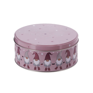 Gebäckdose Wichtel 3er Set rosa 3 Größen Weihnachtskekse Weihnachtsgebäck Keksdose Dose Weihnachtsdose