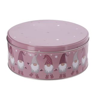 Gebäckdose Wichtel 3er Set rosa 3 Größen Weihnachtskekse Weihnachtsgebäck Keksdose Dose Weihnachtsdose