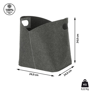 Aufbewahrungskorb Filz Zeitungskorb 24x34x24cm hell-/dunkelgrau Ordnungsbox Korb Filzkorb Aufbewahrung