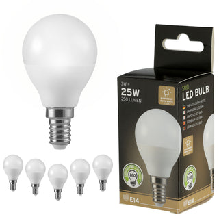 6x LED SMD Leuchtmittel Glühbirne E14 3W 2700K Birnenform warmweiß Leuchte Lampe