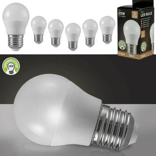 LED SMD Leuchtmittel 6er Set Glühbirne E27 3W 2700K Birnenform warmweiß Leuchte Lampe