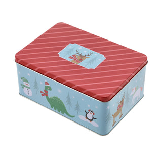 Gebäckdose 3er Set "Dinos" Kindermotive 3 Größen Metall Weihnachtskekse Weihnachtsgebäck Keksdose Dose Weihnachtsdose