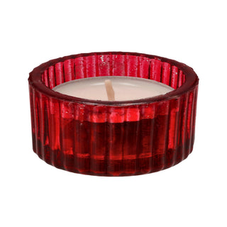 4x Teelichthalter Glas Farbwahl Ø5x3cm Teelichtglas Kerzenglas Windlicht Glasgefäß Tischdekoration Kerze Adventsdeko Teelichthalterung