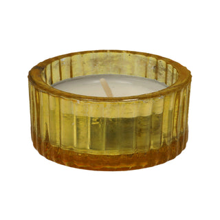 4x Teelichthalter Glas Farbwahl Ø5x3cm Teelichtglas Kerzenglas Windlicht Glasgefäß Tischdekoration Kerze Adventsdeko Teelichthalterung