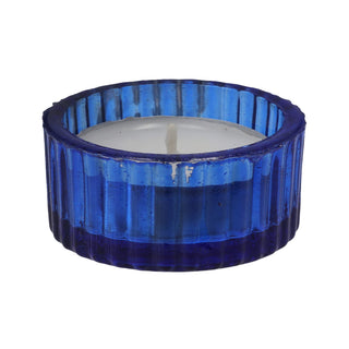 4x Teelichthalter Glas Farbwahl Ø5x3cm Teelichtglas Kerzenglas Windlicht Glasgefäß Tischdekoration Kerze Adventsdeko Teelichthalterung