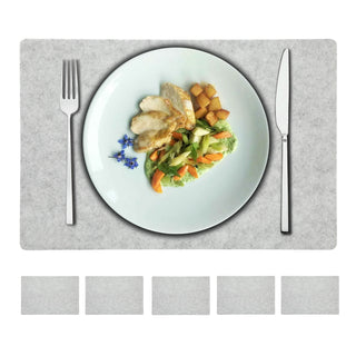 6x Tischset Filz "De Luxe" 45x30cm Tischdekoration Platzdecken Filzuntersetzer Platzset runde Ecken