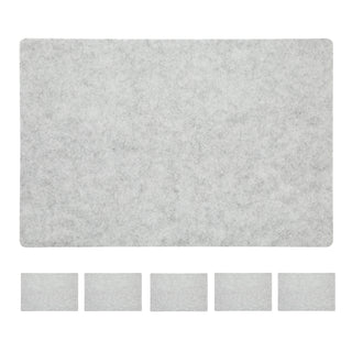 6x Tischset Filz "De Luxe" 45x30cm Tischdekoration Platzdecken Filzuntersetzer Platzset runde Ecken