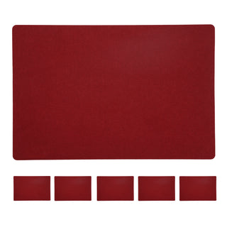 6x Tischset Filz "De Luxe" 45x30cm Tischdekoration Platzdecken Filzuntersetzer Platzset runde Ecken