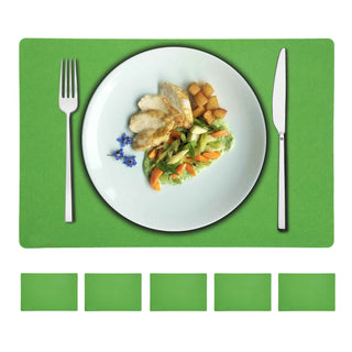 6x Tischset Filz "De Luxe" 45x30cm Tischdekoration Platzdecken Filzuntersetzer Platzset runde Ecken