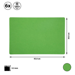 6x Tischset Filz "De Luxe" 45x30cm Tischdekoration Platzdecken Filzuntersetzer Platzset runde Ecken