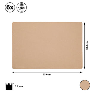 6x Tischset Filz "De Luxe" 45x30cm Tischdekoration Platzdecken Filzuntersetzer Platzset runde Ecken
