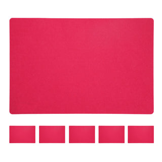 6x Tischset Filz "De Luxe" 45x30cm Tischdekoration Platzdecken Filzuntersetzer Platzset runde Ecken