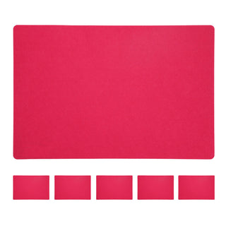 6x Tischset Filz "De Luxe" 45x30cm Tischdekoration Platzdecken Filzuntersetzer Platzset runde Ecken