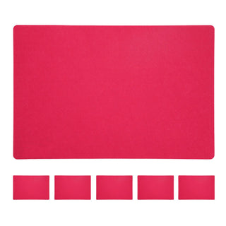 6x Tischset Filz "De Luxe" 45x30cm Tischdekoration Platzdecken Filzuntersetzer Platzset runde Ecken
