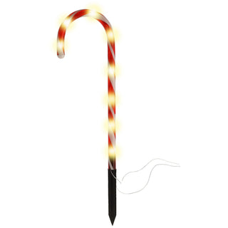 Lichterkette Zuckerstangen 5er Gartenstecker Timer 8 Leds H47cm Lichterkette Leuchtstangen Erdspieß
