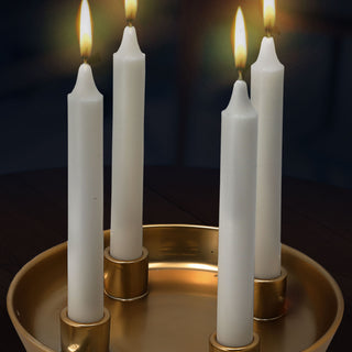 Kerzenteller Porzellan Stabkerzenhalter gold Ø23cm rund Kerzenhalter Weihnachtskranz Kranz Kerzen Advent