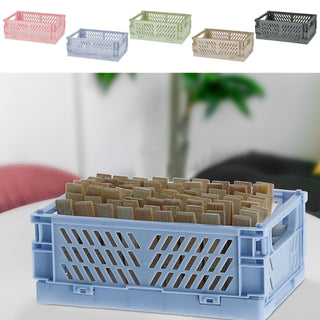 5x Klappboxen Gr: S/M/L Boxen Kiste Trageboxen Klappkiste beige grau blau rosa grün