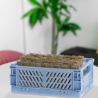 5x Klappboxen Gr: S/M/L Boxen Kiste Trageboxen Klappkiste beige grau blau rosa grün
