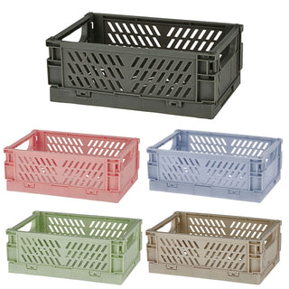 5x Klappboxen Gr: S/M/L Boxen Kiste Trageboxen Klappkiste beige grau blau rosa grün