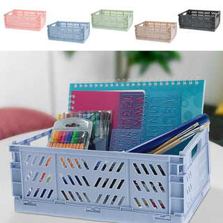 5x Klappboxen Gr: S/M/L Boxen Kiste Trageboxen Klappkiste beige grau blau rosa grün
