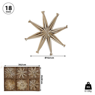 12/18/32/74 Strohsterne Set 4/5/6/9 Motive Strohschmuck Stern Herz Engel Zapfen Kugel Christbaumschmuck Weihnachtsdekoration Stroh Baumschmuck