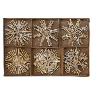 12/18/32/74 Strohsterne Set 4/5/6/9 Motive Strohschmuck Stern Herz Engel Zapfen Kugel Christbaumschmuck Weihnachtsdekoration Stroh Baumschmuck